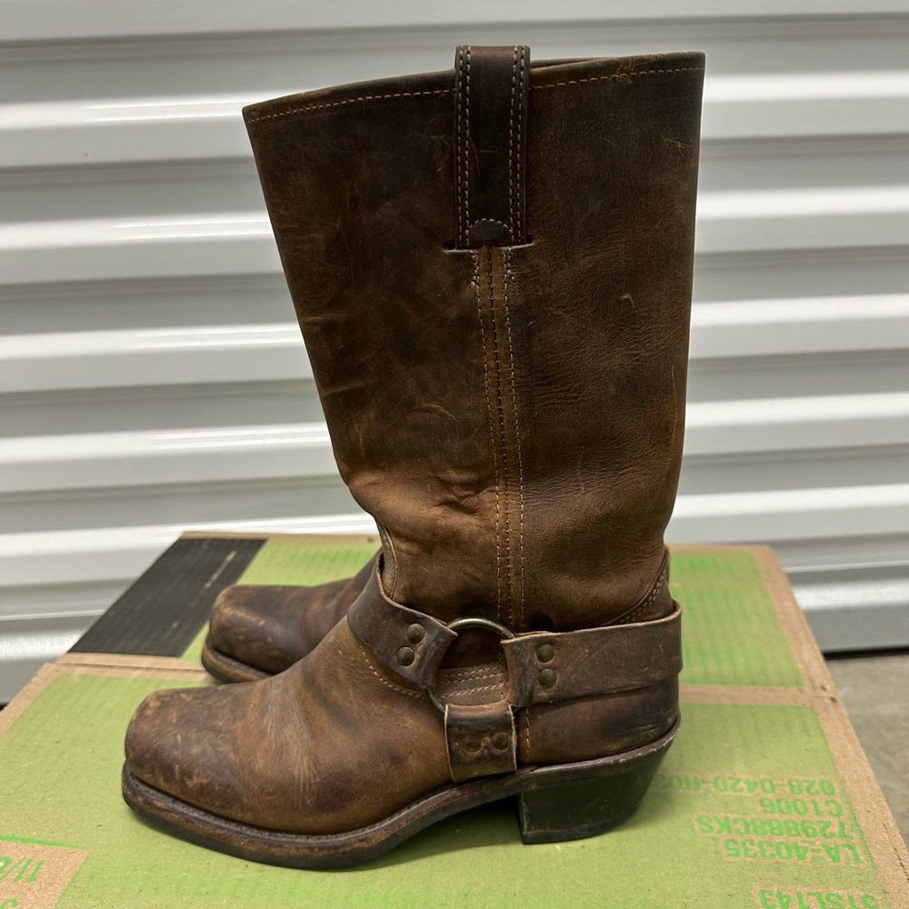 Vintage Frye harness boots brown size 7.5